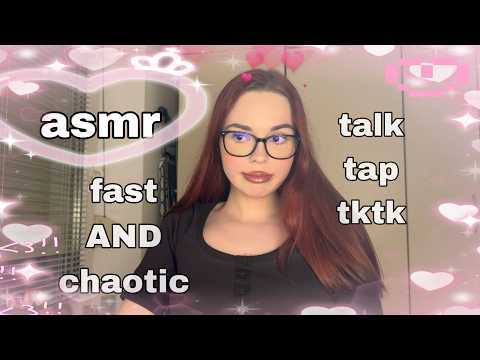 asmr FAST and CHAOTIC cuz im in my manic episode (tapping, mouth sounds, whispering, scratching etc)