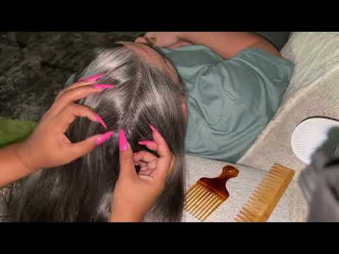 Old Best ASMR Video Ever 🫠 SCALP SCRATCHING, SCALP CHECK, HAIR PARTING, HAIRLINE, Hair Brushing