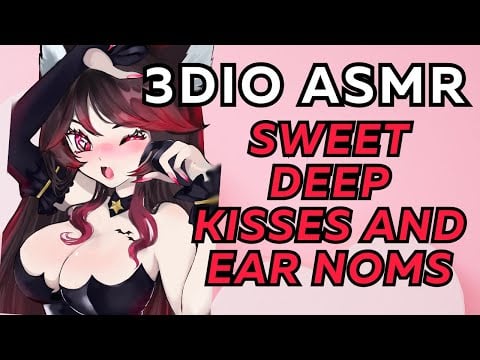 【3DIO ASMR】🌸kitten gives you love~ ♡ sweet deep kisses and ear licking