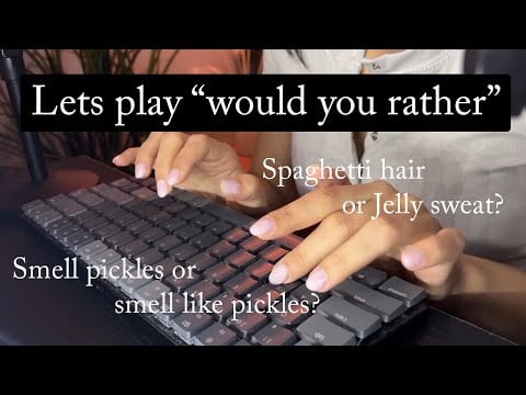 ASMR Would You Rather Game 🎧 Whispering & Keyboard Typing (Binaural, Relaxing)