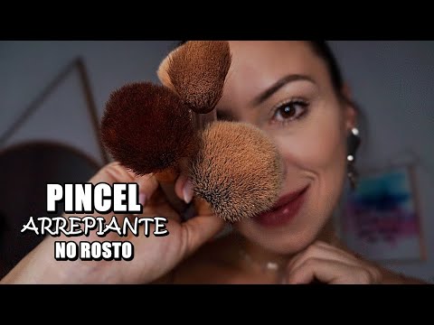 ASMR PINCEL NO SEU ROSTINHO ATÉ DAR SONO (gatilhos arrepiantes)