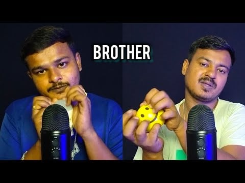ASMR With My Brother ( Triggers, tapping, Mouth Sounds)