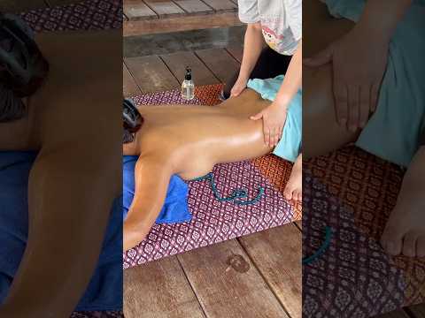 ASMR: Extra Oily Thai FULL BODY Beach Massage! #shorts