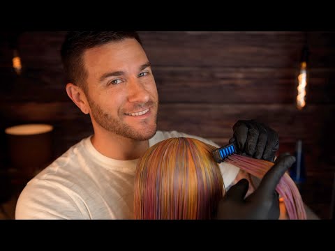 ASMR | Unicorn Sorbet Hair Chalk Style | Soft Spoken Male Voice