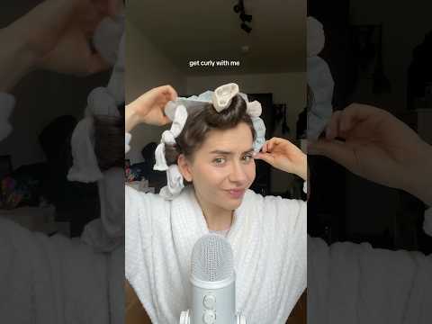 get curly with me #asmr #heatlesscurls #sockcurls #grwm