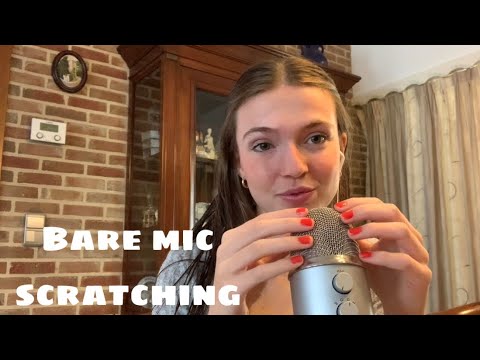 ASMR bare mic scratching💅