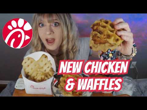 Trying Chick-fil-A’s NEW Chicken & Waffle Sandwich! 😱 Is It Worth It? | Whispered ASMR