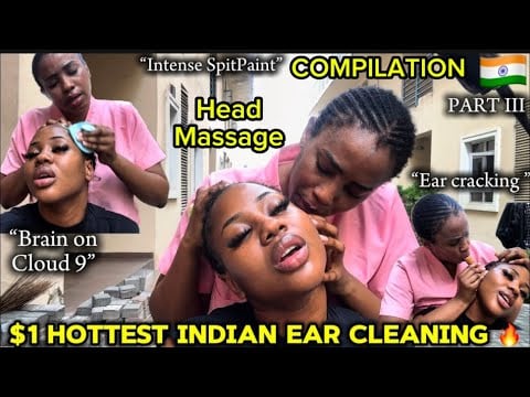 ASMR✨OUTDOOR STREET INDIAN🇮🇳HEAD& EAR INTENSE MASSAGE,SPITPAINT THAT SENT SUSAN TO ANOTHER DIMENSION