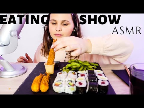 ASMR FRANÇAIS│DEGUSTATION SUSHIS, TEMPURA, MAKI, CALIFORNIA ROLLS 🍣(eating show, eating sounds)