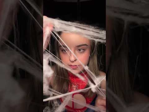 Spider Girl Gets You Untangled From Web #asmr #visualtingle #sleepaid #mouthsounds