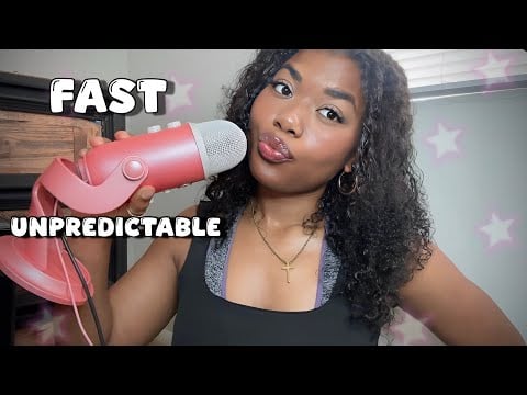 ASMR Fast & Unpredictable Mouth Sounds, Hand Sounds, Rambling (1 HOUR)