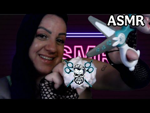 ASMR-BARBEARIA (CORTE DE CABELO + BARBA) #asmr #relax #somdechuvaparadormir #arrepios