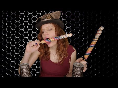 ASMR | Two Rainbow Lollipops Licking And Sucking (Soft Whispering) | Mouth Sounds