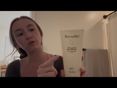 ￼ASMR get unready with me😴 (whispering, tongue clicking, almost touching) 