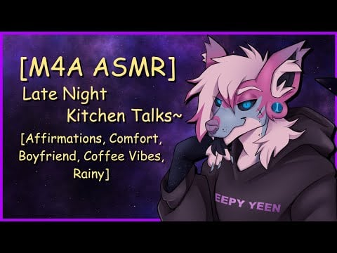 [M4A ASMR] Late Night Kitchen Talks~ [Affirmations, Comfort, Boyfriend, Coffee Vibes, Rainy]