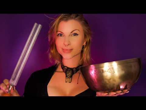 Tuning Fork ASMR Removing Negitive Energies , Singing bowl, chimes, Reiki