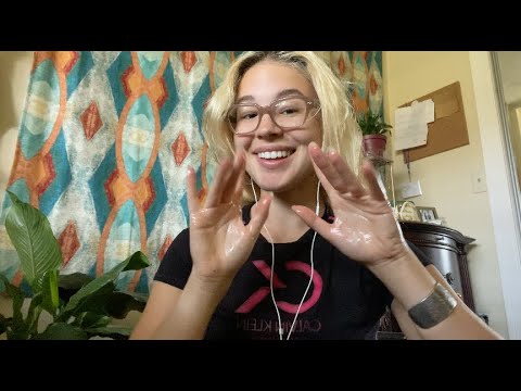 ASMR tingly hair, oil, and brushing sounds 🌷😇