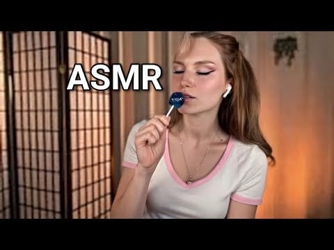 🍭Lollipop🍭 Licking and Mouth Sounds ASMR NO TALKING