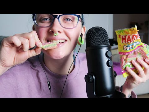 ASMR Rainbow Stripe Haribo Gummies