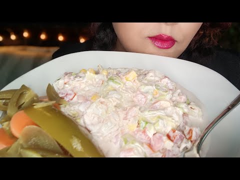 ASMR Comiendo ensalada de atún con yogurth griego y mayonesa 😋