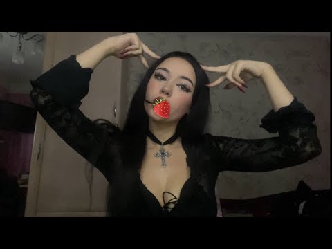 АСМР от Альтушки с 3 размером 🍒 жвачка чавканье, таппинг по камере