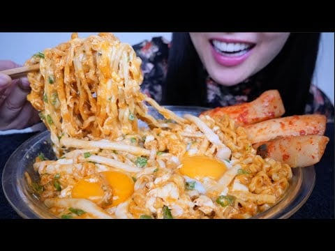 SAMYANG CHEESY NOODLES MIX (ASMR EATING SOUNDS) LIGHT WHISPER | SAS-ASMR