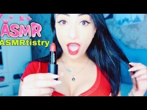 ASMR 3DIO | AMSRtistry One Lipstick Unboxing / ASMR KISSES / SUSSURROS / BEIJOS 💋