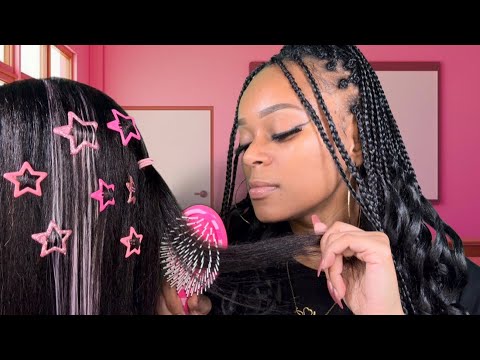 ASMR | 🎀Nice Popular Girl Who Sticks Up For You Plays With Your Hair In Class