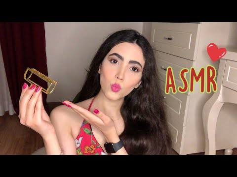 ASMR | Brushing My Hair & Playing with it, Putting My Hair Into High/ Low Ponytails, Braid & Bun 💕