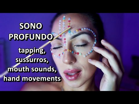 ASMR: TE PREPARANDO PARA DORMIR (tapping, hand movements, mouth sounds e sussurros)