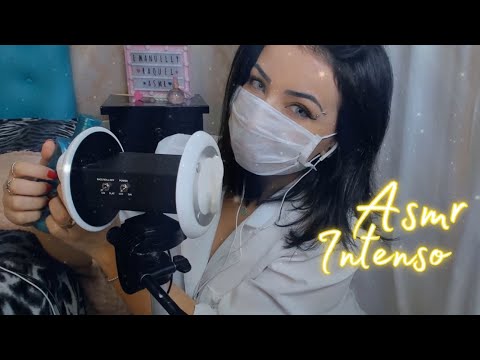 ASMR MEDICA VENHA RECEBER ESSA MASSAGEM NOS TEUS OUVIDOS - ASMR INTENSO