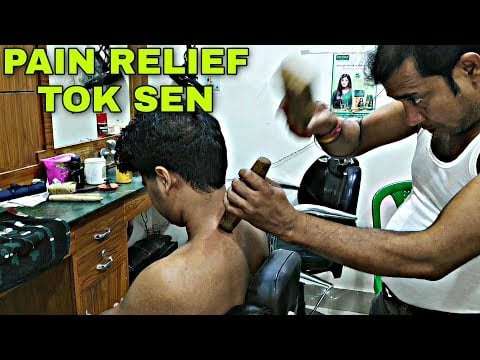 Asim barber The great tok sen asmr massage for body pain relief with neck cracking