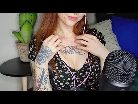 fast collarbone tapping & skin scratching rubbing asmr