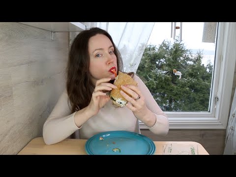 ASMR Whisper Eating Sounds | Subway & Cookie 🍪 Mukbang 먹방