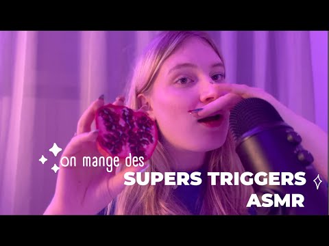 DÉGUSTATION TRIGGERS 🍇🍫🥒🍽️✨ - ASMR (bruits de bouche, mukbang)