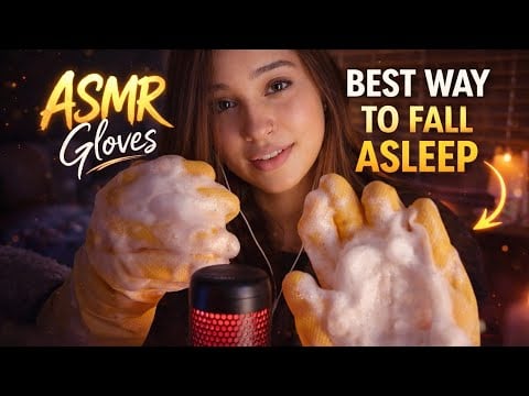ASMR |  Yellow Rubber Glove Sound With Lotion And Mousse Sound 🧴 | Kitchen gloves | THE VJ ASMR