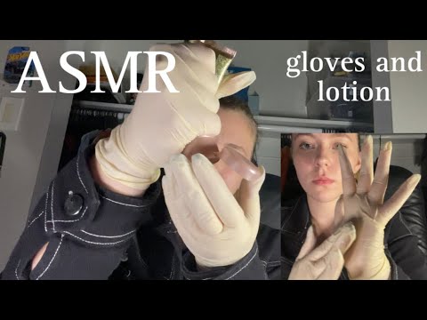 ASMR latex gloves with lotion while we catch up a bit