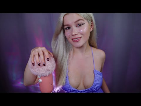 ASMR all about mic scratching & rubbing 💜 Bare Blue Yeti, fluffy windshield, whispers, mouth sounds
