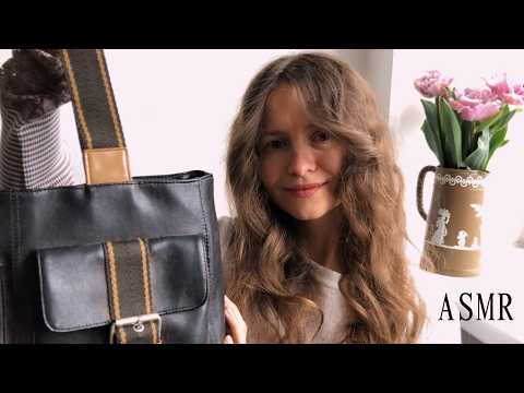 ASMR What's In My Bag 👜 Everyday Thrift Shopper Essentials 👜  Tapping, Tingles, Money Sounds 👜