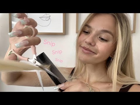 ASMR 1h Hair Salon Roleplay 💘 (cut, wash, & style)