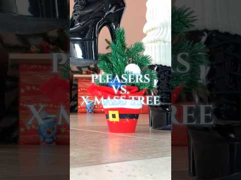 Pleaser Boots vs. Faux Christmas Tree! Oddly Satisfying Crushing! ASMR