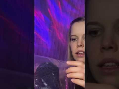 Mic covered in plastic #asmr