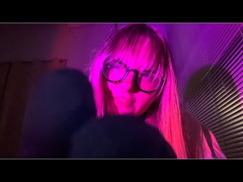 ASMR touching your face w/ gloves (uncut asmr)