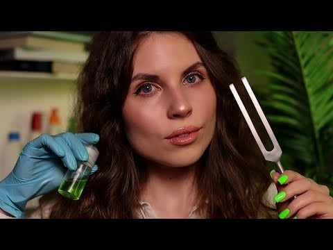 ASMR Ear Exam & Ear Cleaning | Hearing Test, Tuning Fork | Medical Roleplay & Personal Attention