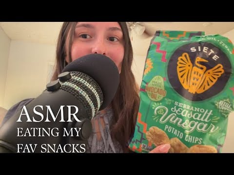 ASMR // eating my recent fav snacks (Jaffa cakes & crunchy potato chips) 