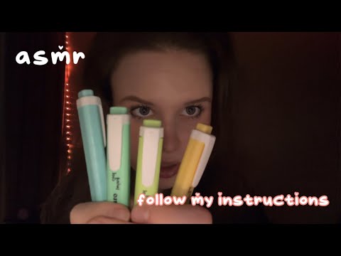 asmr follow my instructions for 1 minute