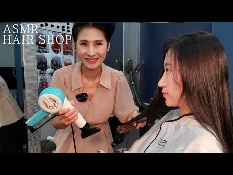 미용실 ASMR 밝은 황갈색을 톤다운(밝은흑갈색)   Hair salon ASMR tone down bright tan (bright black brown)