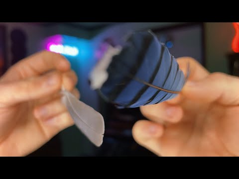 [ASMR] Gently Brushing Your Face with Feathers | Visual ASMR Triggers