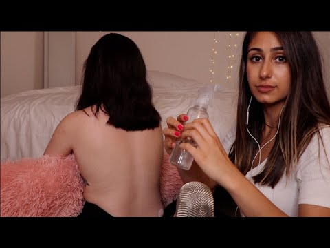 ASMR | BACK Trace, Scratch, Brush + OIL MASSAGE