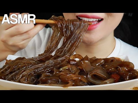 ASMR BLACK BEAN GLASS NOODLES EATING SOUNDS MUKBANG